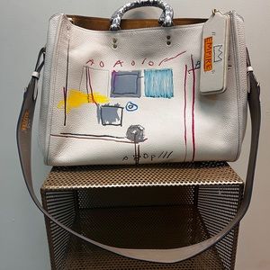 Coach X Ivory Jean-Michel Basquiat Rouge 39 with Snakeskin Details